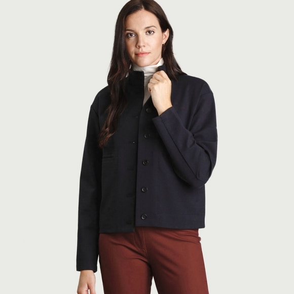 Kit and Ace Mulberry Bomber Jacket Black Size Medium - Picture 1 of 16